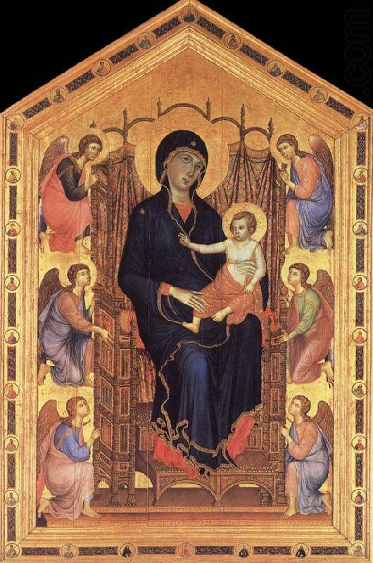 Madonna and Child Enthroned with Six Angels, Duccio di Buoninsegna